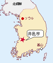 井邑市の位置を表した地図
