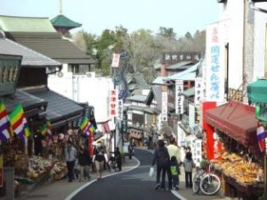 成田山参道の商店街の様子