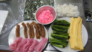 太巻き寿司（五色巻）の材料画像