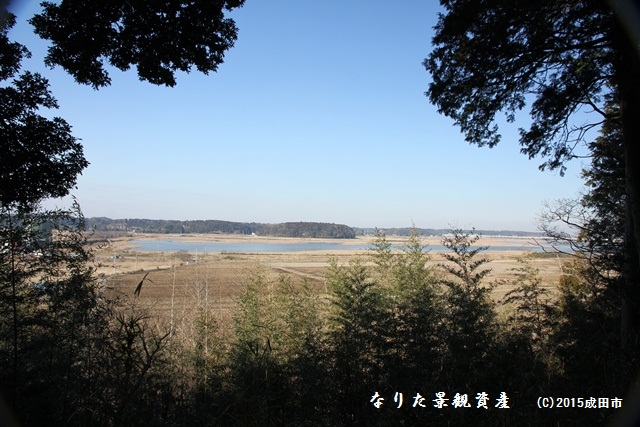 下方浅間神社から眺める印旛沼の景観写真1