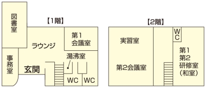 久住公民館の施設案内図