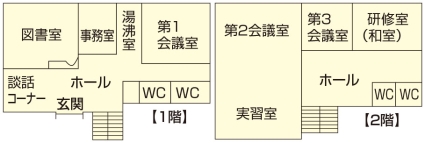 玉造公民館の施設案内図