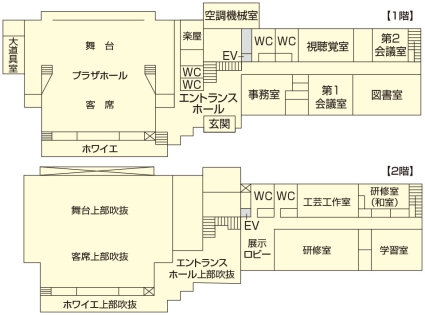 大栄公民館の施設案内図