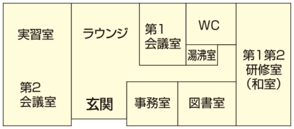 豊住公民館の施設案内図