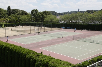 大谷津運動公園　テニスコートの様子