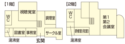 遠山公民館の施設案内図