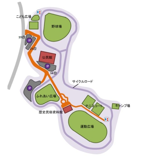 下総運動公園の配置図