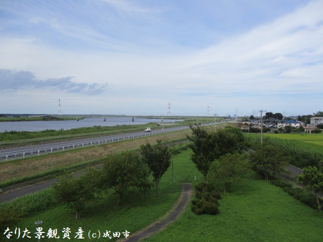 下総利根宝船公園から望む田園の風景