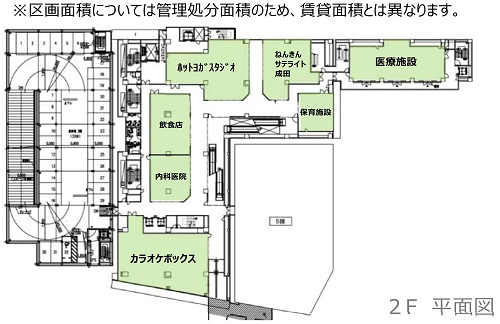 スカイタウン成田　2階の平面図