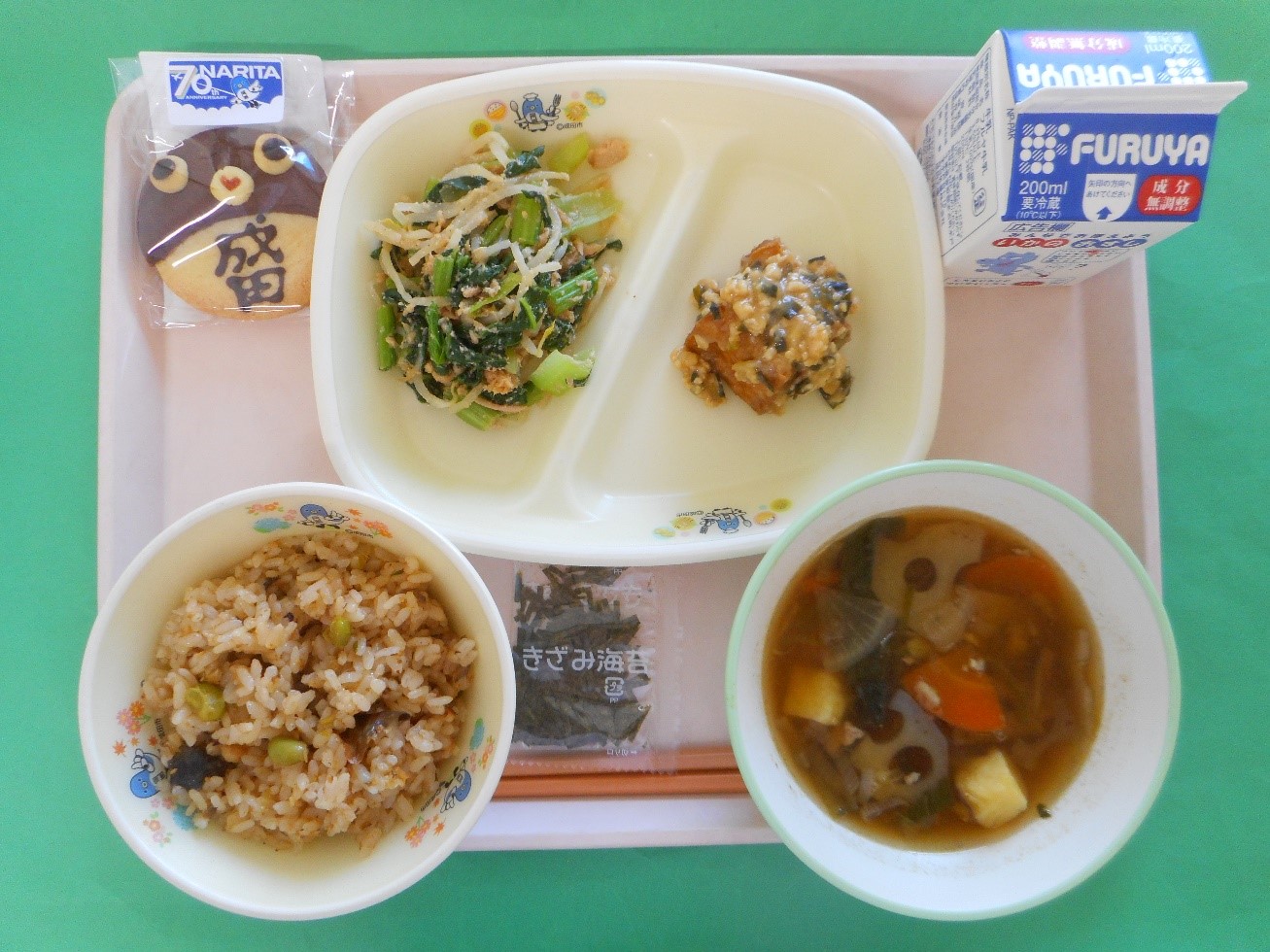 公津の杜小学校の成田給食の日の給食写真