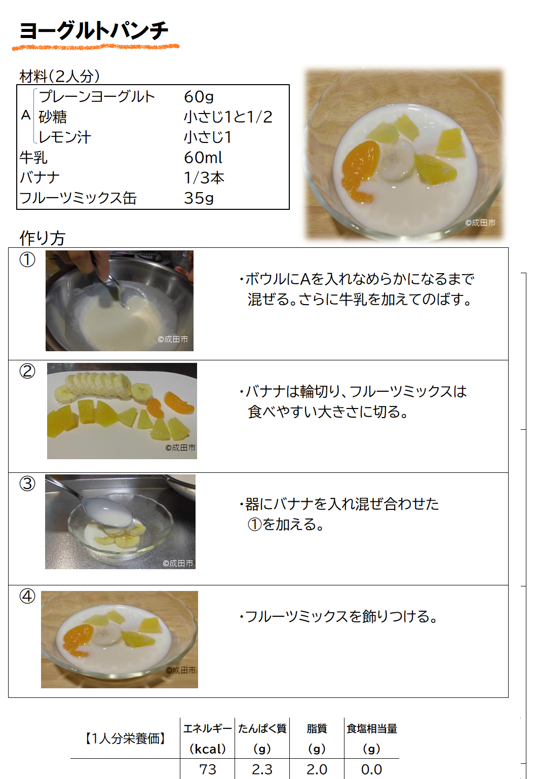ヨーグルトパンチ