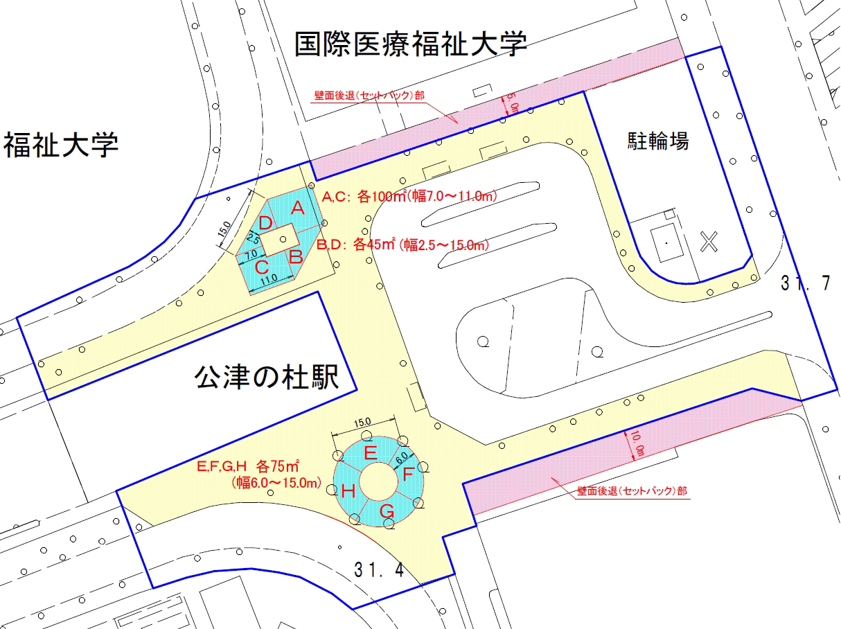 京成公津の杜駅広場の一部