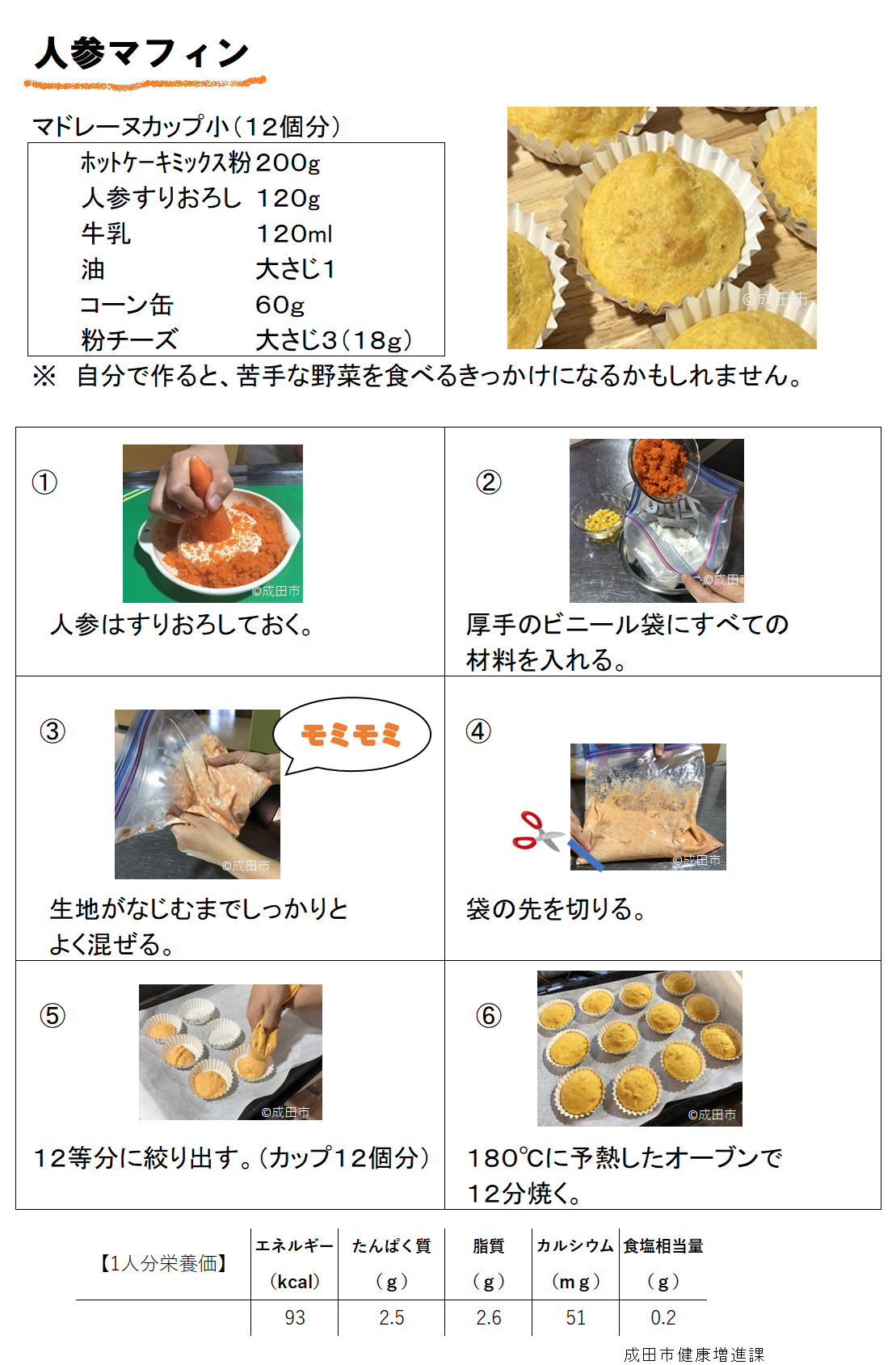 人参マフィン