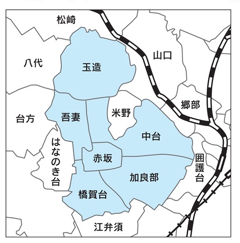 成田ニュータウン地区