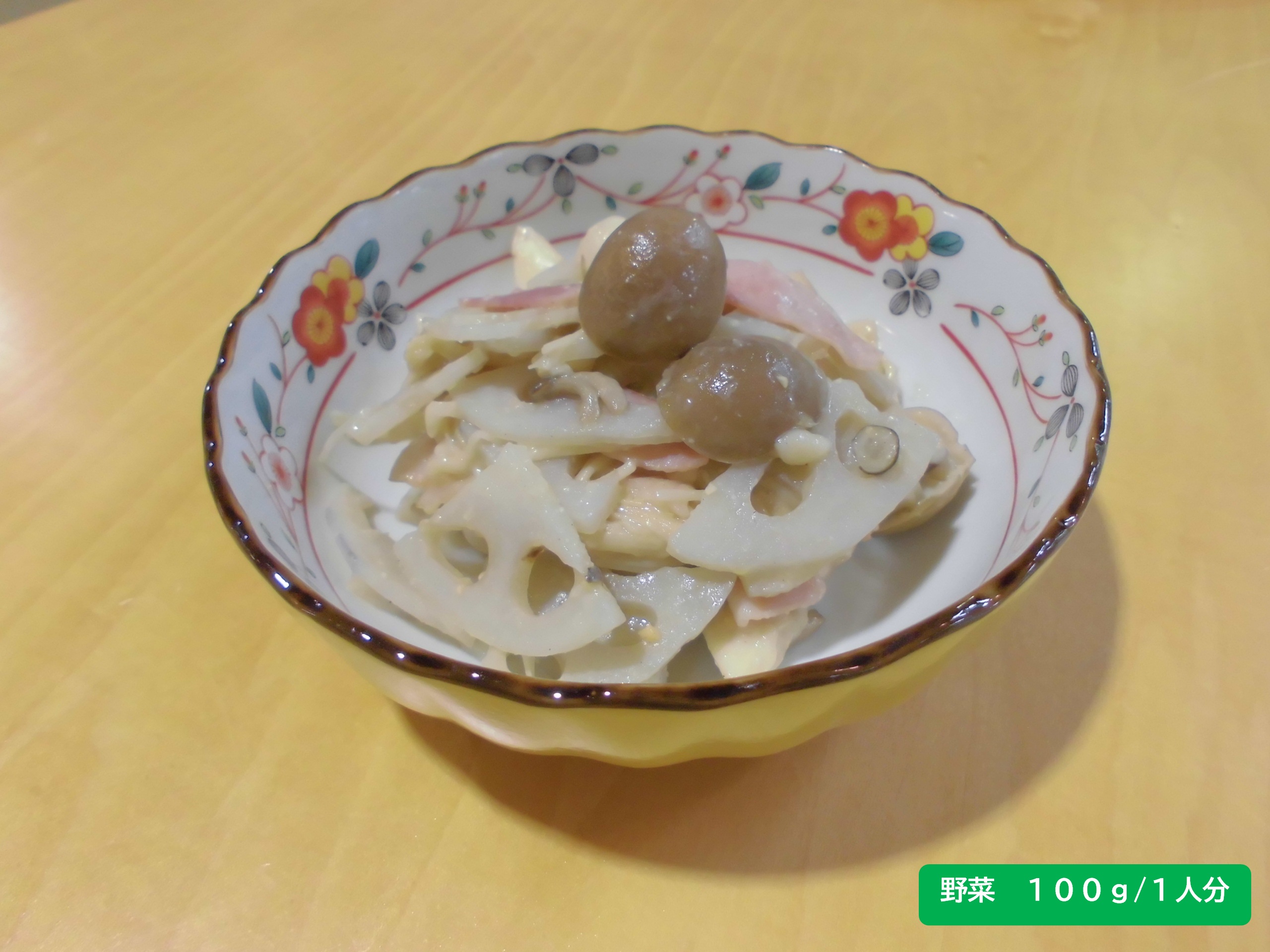 れんこんときのこのみそマヨ炒め