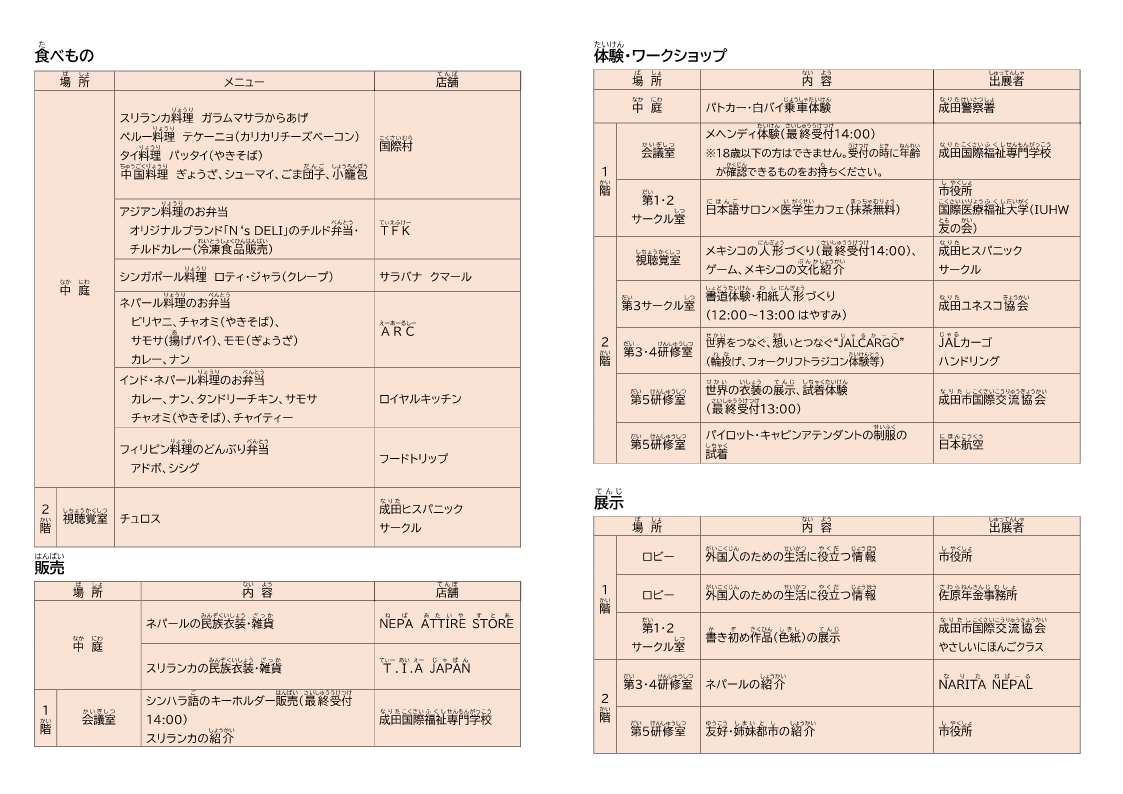 プログラム（裏）