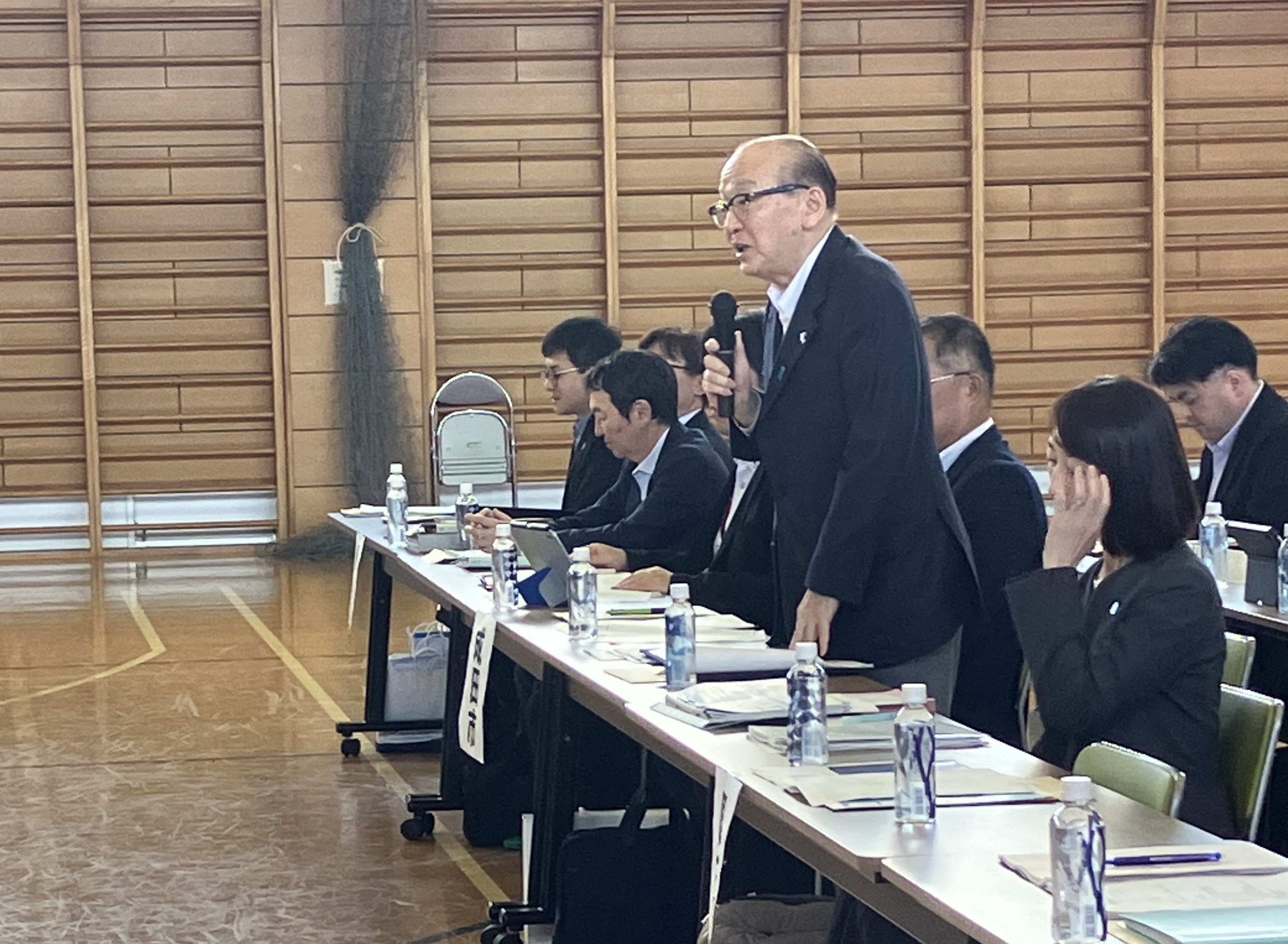 挨拶する市長の様子