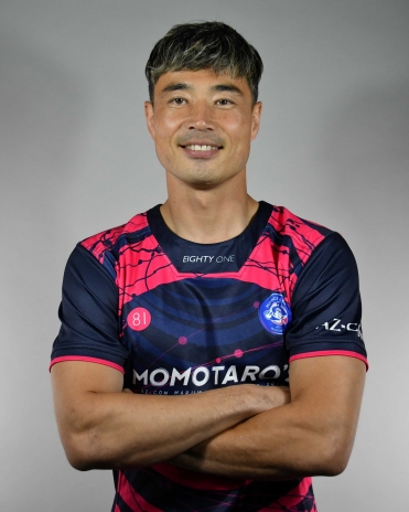 3キロメートルの部に参加する山田章仁選手の写真。