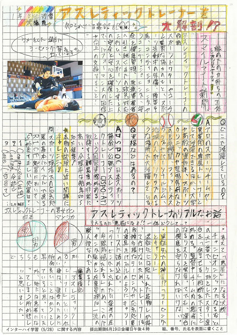 タイトル「アスレティックトレーナーを大解剖!?」