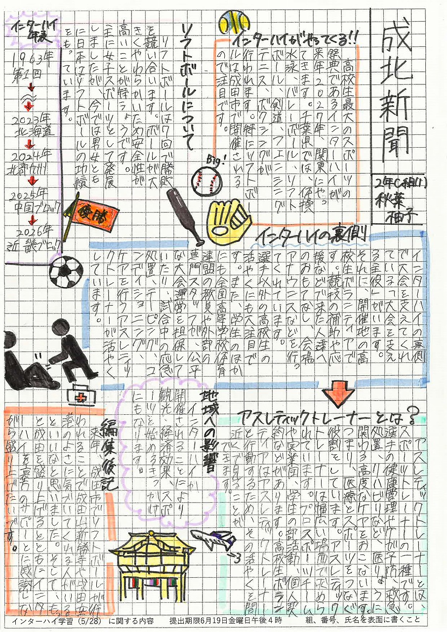 タイトル「成北新聞」