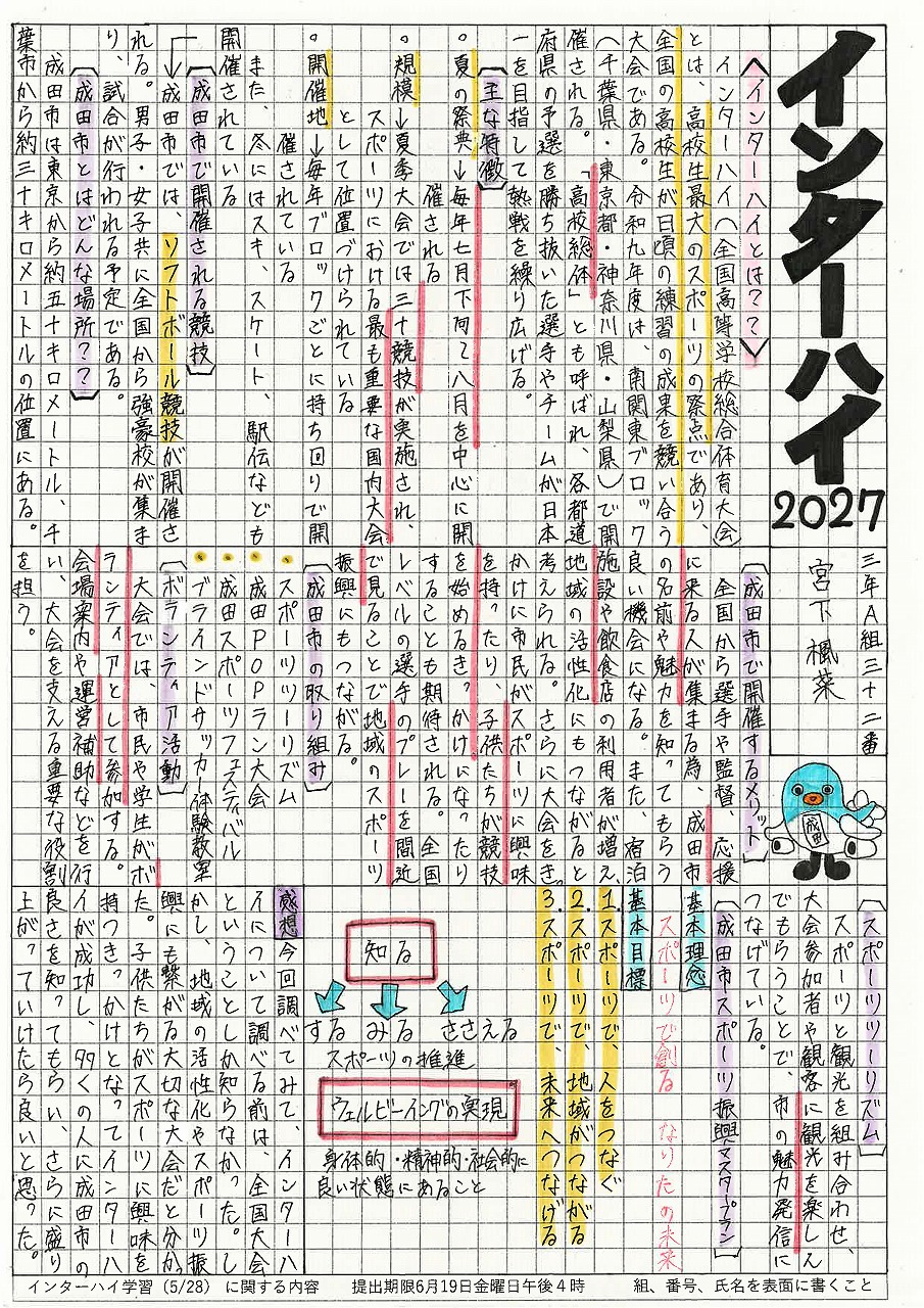 タイトル「インターハイ2027」
