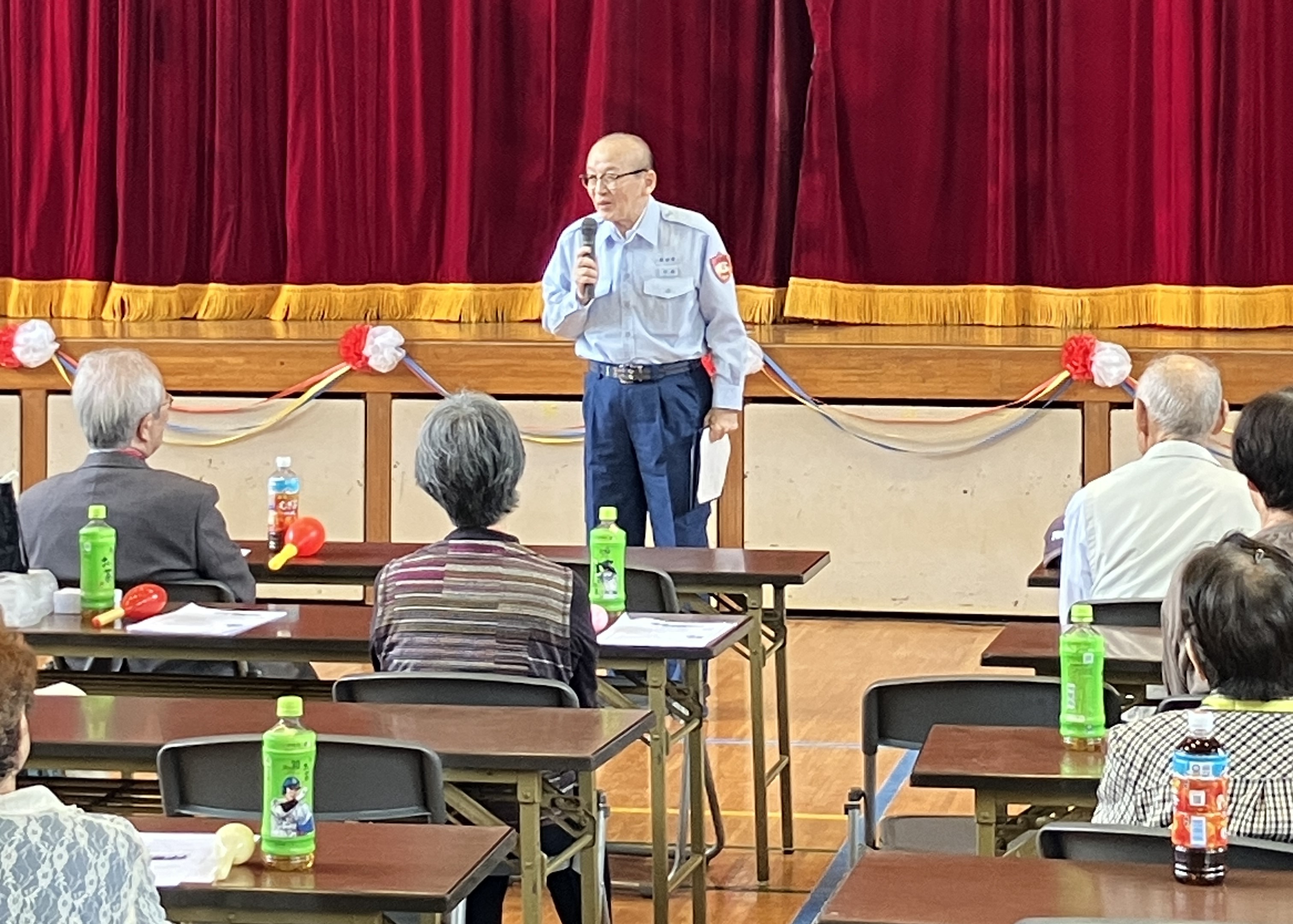 挨拶する市長の様子